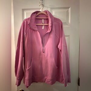 Lululemon Scuba Oversized Funnel Neck Half Zip | Dahlia Mauve | XL/XXL